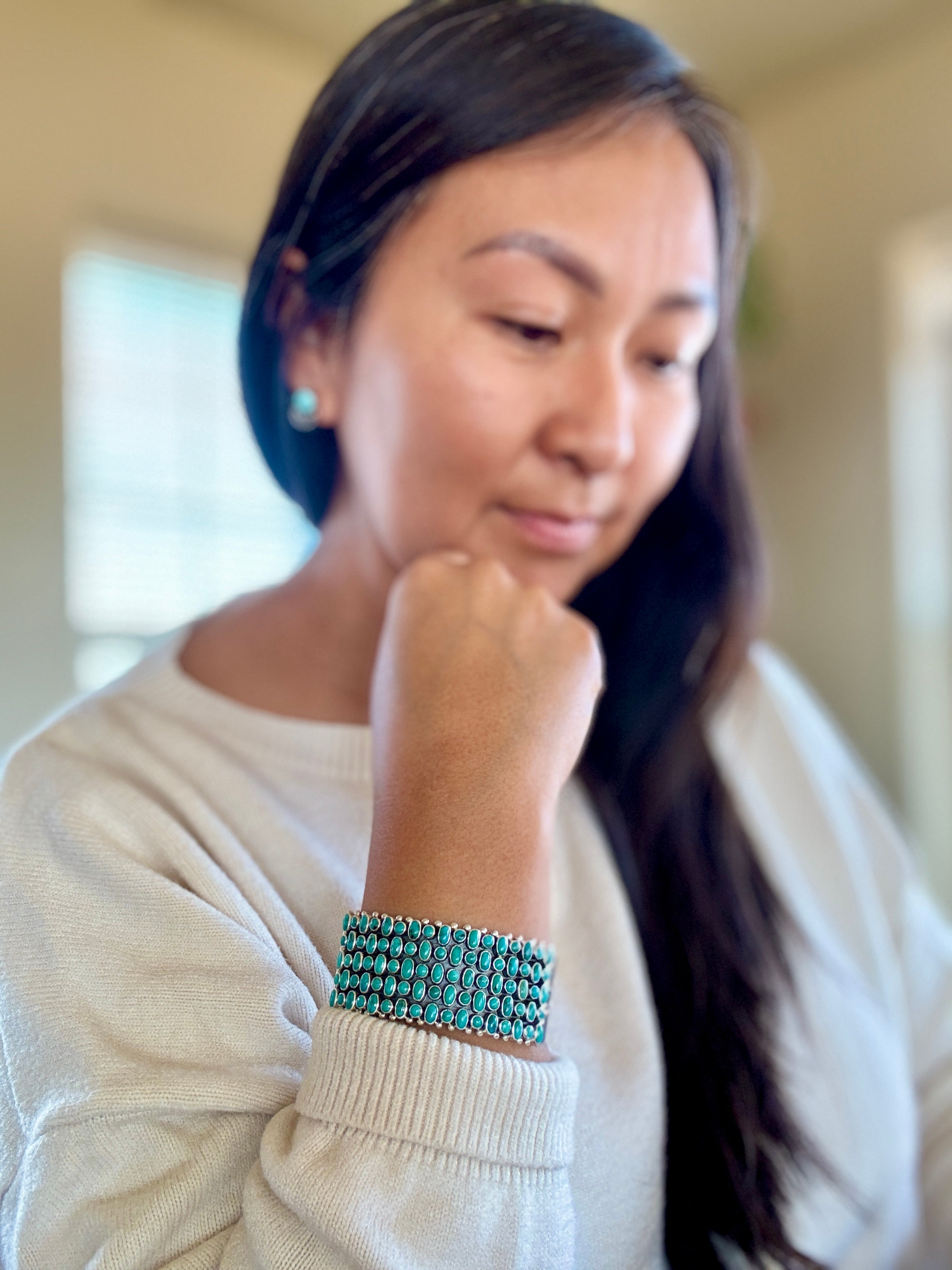 Dee Nez Kingman Turquoise Bracelet | Davida Lister Jewelry D-7 